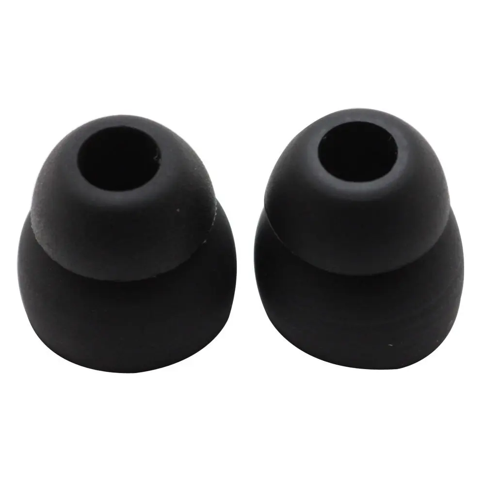 XRHYY 10pcs Double Flange Earbuds for Powerbeats 3 Powerbeats3 Wireless Headphones Replacement Silicone Eartips Ear Buds Black |