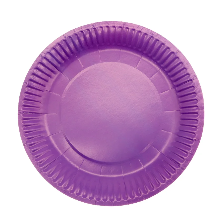 purple plate Рождественские Новые 10 шт одноразовые столовые приборы твердые бумажные поднос с днем рождения Рождество Свадьба розовые украшения Детские Банные Вечерние - Цвет: purple plate