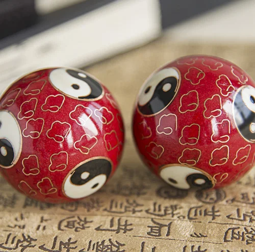 50 мм 40 китайские шарики baoding cloisonne маленький Taichi дизайн в нескольких цветах. Chime