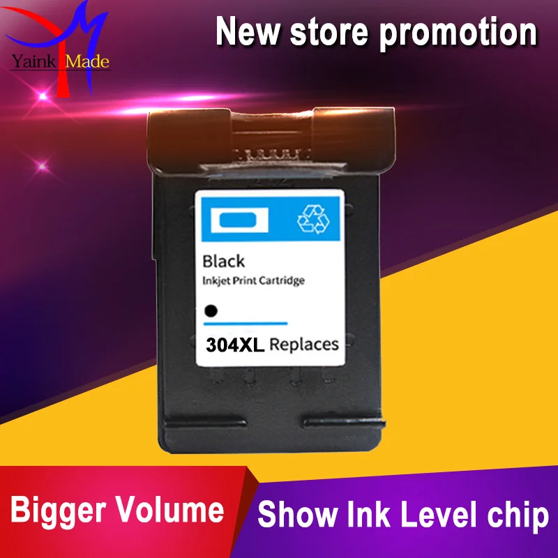 304xl Black Черный трех цветов Восстановленный струйный для hp 304 304XL сменный картридж для принтера для hp с чернилами hp Deskjet 3700 3720 3730 3732 принтеры - Цвет: 304xl Black