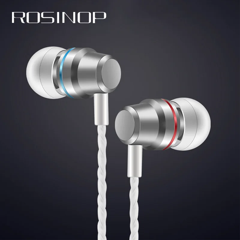 Rosinop мини наушники с микрофоном шумоподавление проводные hi fi бас для Apple xiaomi
