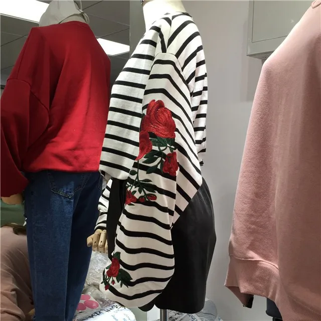 Полосатый Для женщин толстовка|sweatshirt sweatshirt|sweatshirt womensweatshirt striped |