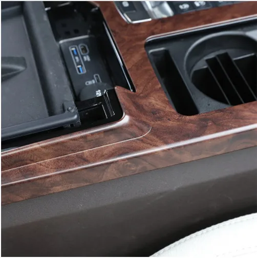 

Rose Wood Grain ABS Chrome Center Console Protection Panel Cover Trim For Land Rover Discovery 5 LR5 2017 2018 Car Accessories