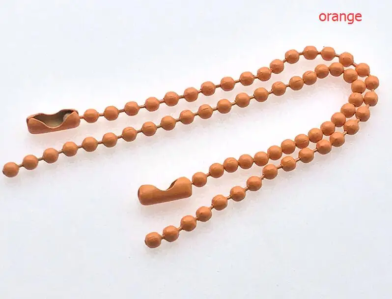 orange 1 упаковка, красочные шарики 2,4 мм, цепочка из бисера 12 см, собака/этикетка, ручная бирка, объемная цепь с разъемом для самостоятельного изготовления брелка, ювелирное изделие - Цвет: orange