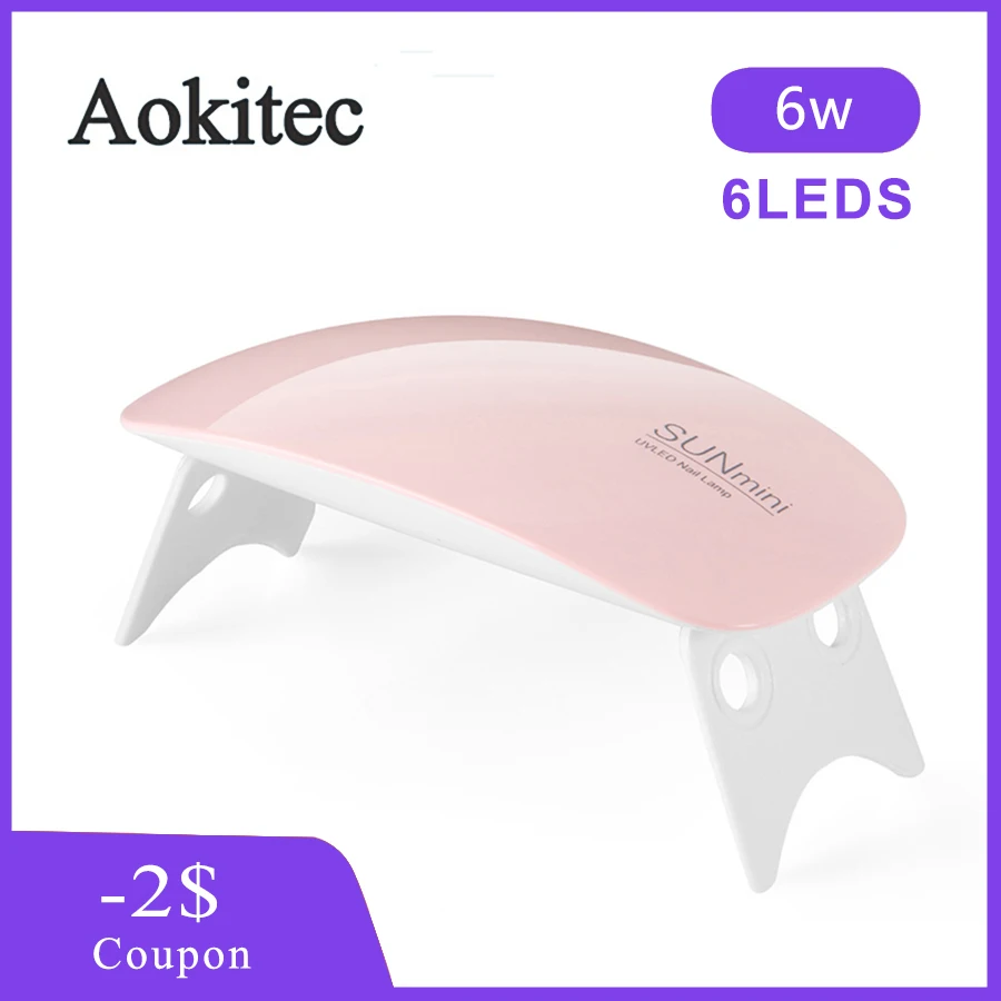 

Aokitec Nail Dryer LED UV Lamp USB Charge 45s 60s Timer LED Light Quick Dry Nails Gel Manicure For Nail Art Mini Nail Lamp