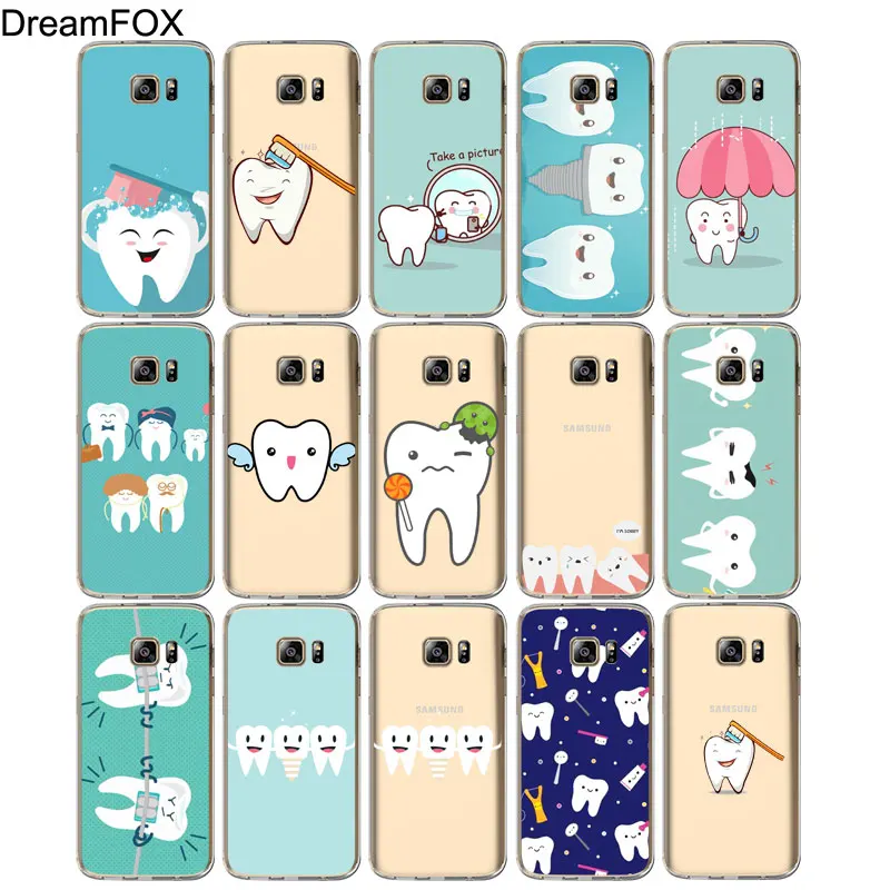 DREAMFOX M210 стоматологический Мягкий ТПУ силиконовый чехол для Samsung Galaxy S5 S6 S7 S8 S9 S10 5G