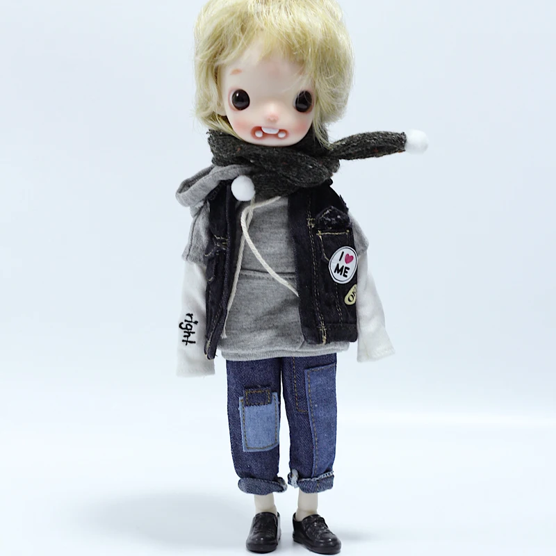 1 шт. модная Кукла Icy Blythe одежда наряды джинсовый жилет для куклы Holala Pullip Azone Licca