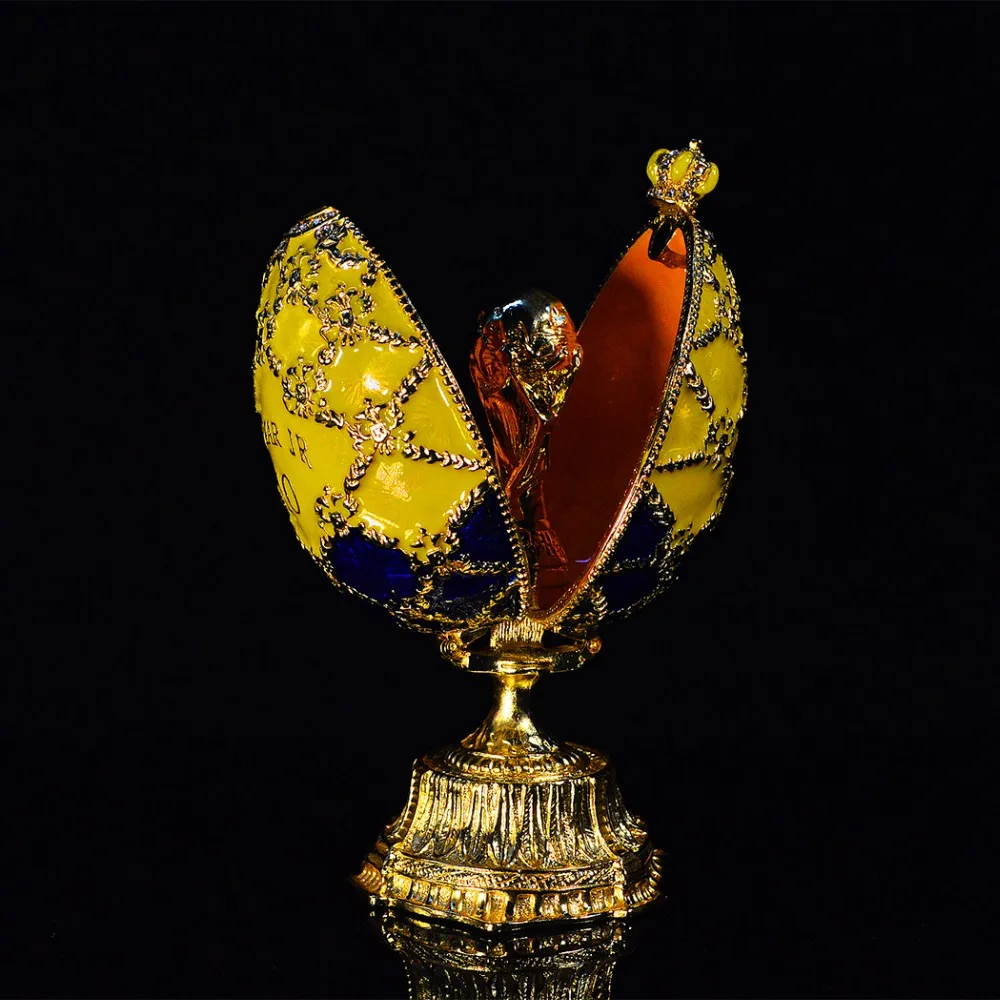 Qifu домашний модный металлический религиозный талисман Коллекция декора qifu Faberge яйцо домашний декор