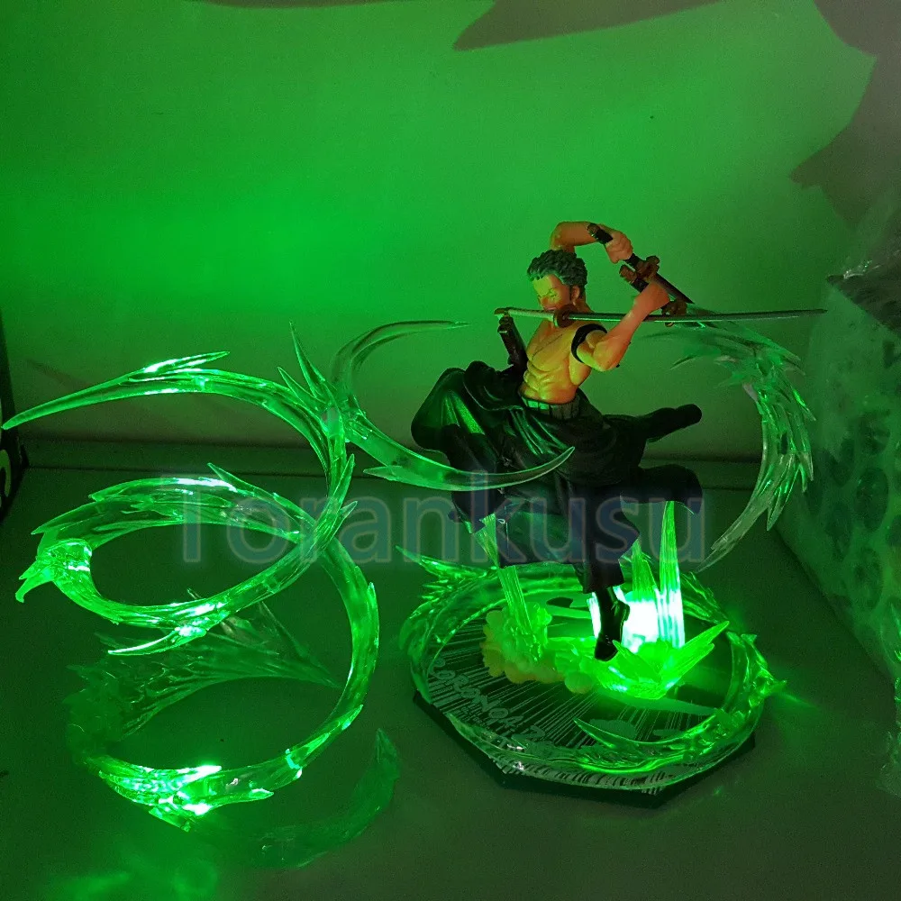 Экшн фигурка ророноа Зоро сражение Ver. С светодиодный эффект DIY Дисплей игрушки
