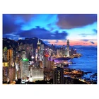 Алмазная мозаика 5d город ночь, алмазная вышивка сделай сам, распродажа, алмазная живопись, полноразмернаякруглая Настенная картина, украшение для дома