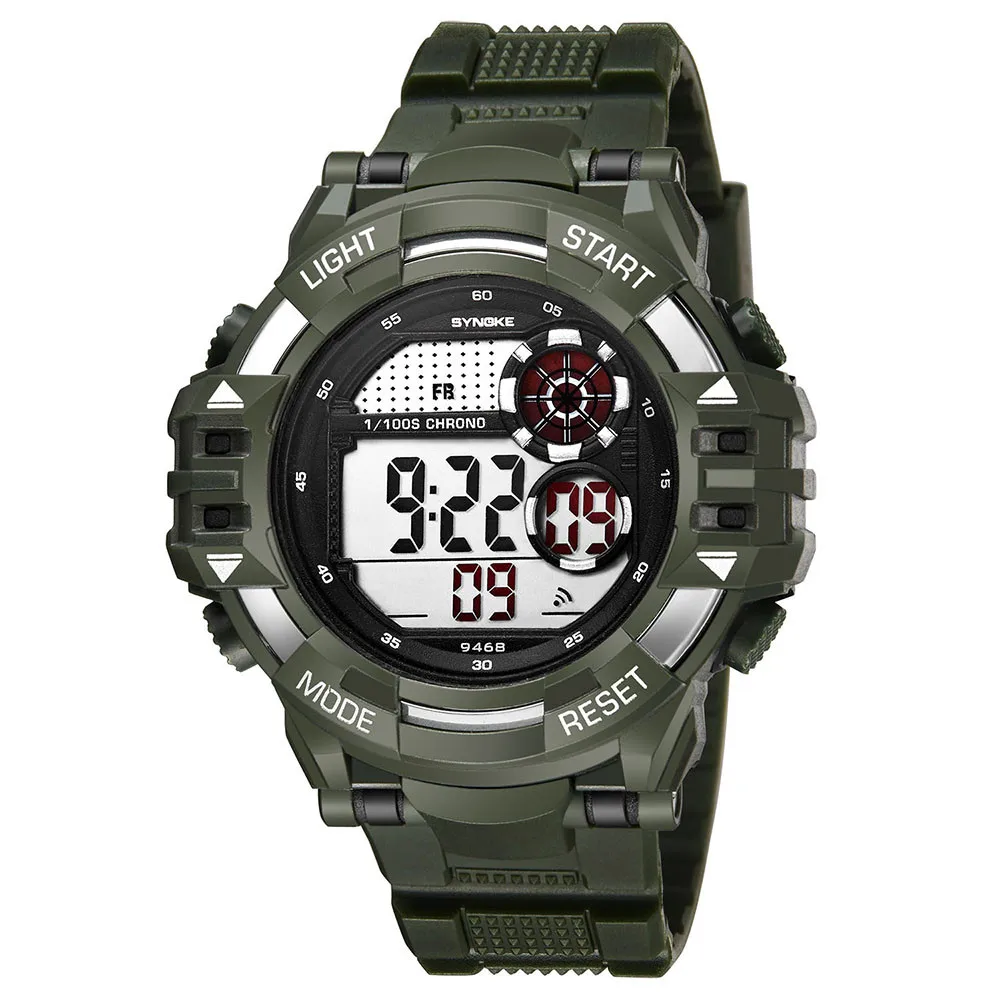 Army Green SYNOKE спортивные мужские часы G цифровой шок военный армейский Спорт светодиодный водонепроницаемый наручные часы мужские Relogio Masculino для подарка N50 - Цвет: Army Green