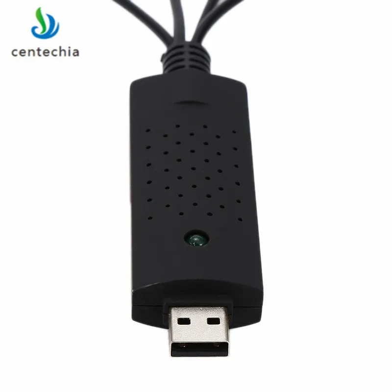 Centechia Портативный USB карта видеозахвата адаптер VHS для DVD видеозахвата конвертер ТВ-тюнер карты для Win7/8/10/XP/Vista