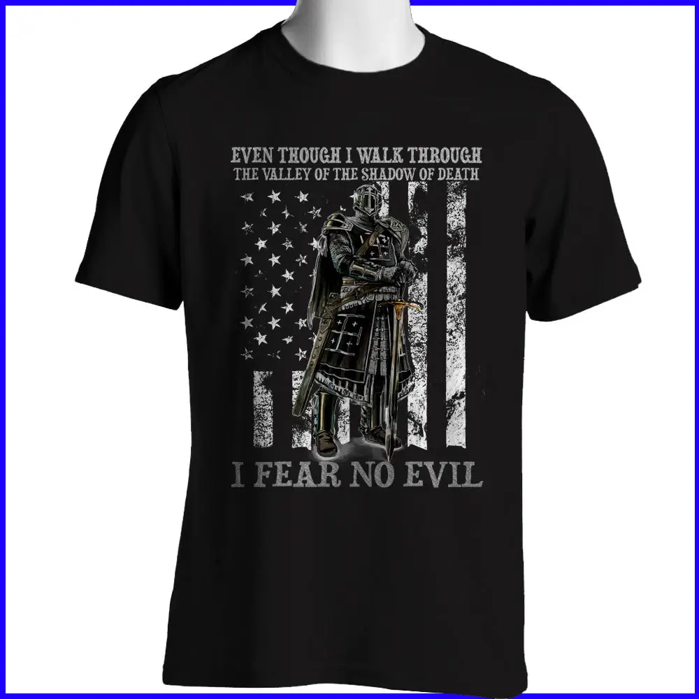 

THE CRUSADER! I Fear No Evil Black T-Shirt Size M - 3XL New Fashion T Shirts Graphic Letter