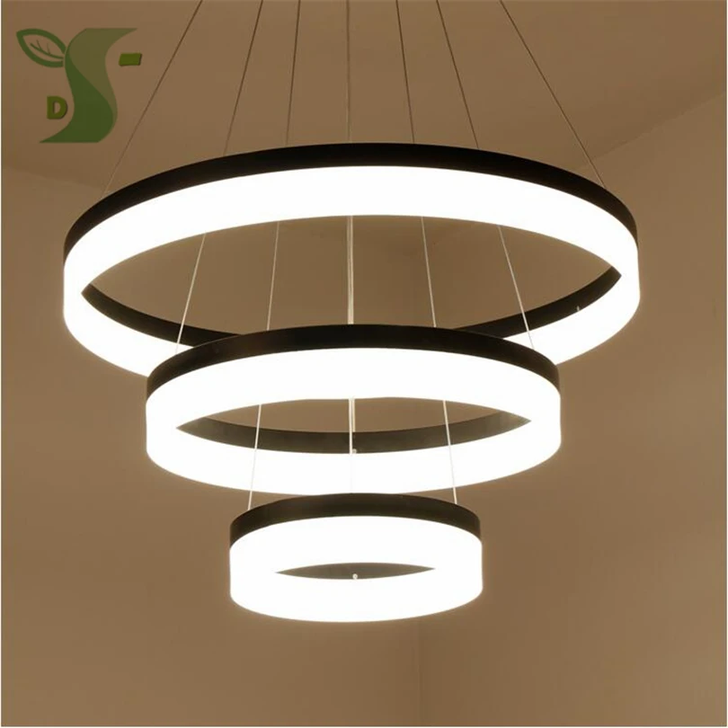 Светодиодные подвесные светильники Акриловые ceil ing light 24 160W hanglamp 1 3 кольцо белый