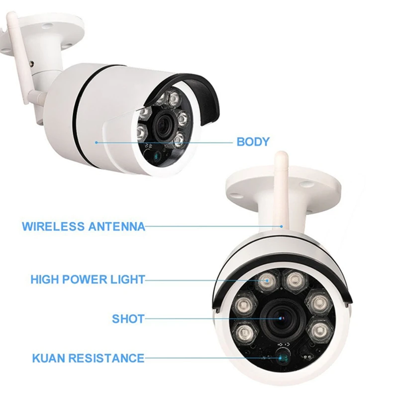 Пуля Водонепроницаемый 1080 P Full HD открытый Беспроводной IP Security Камера Wi-Fi P2P Ночное