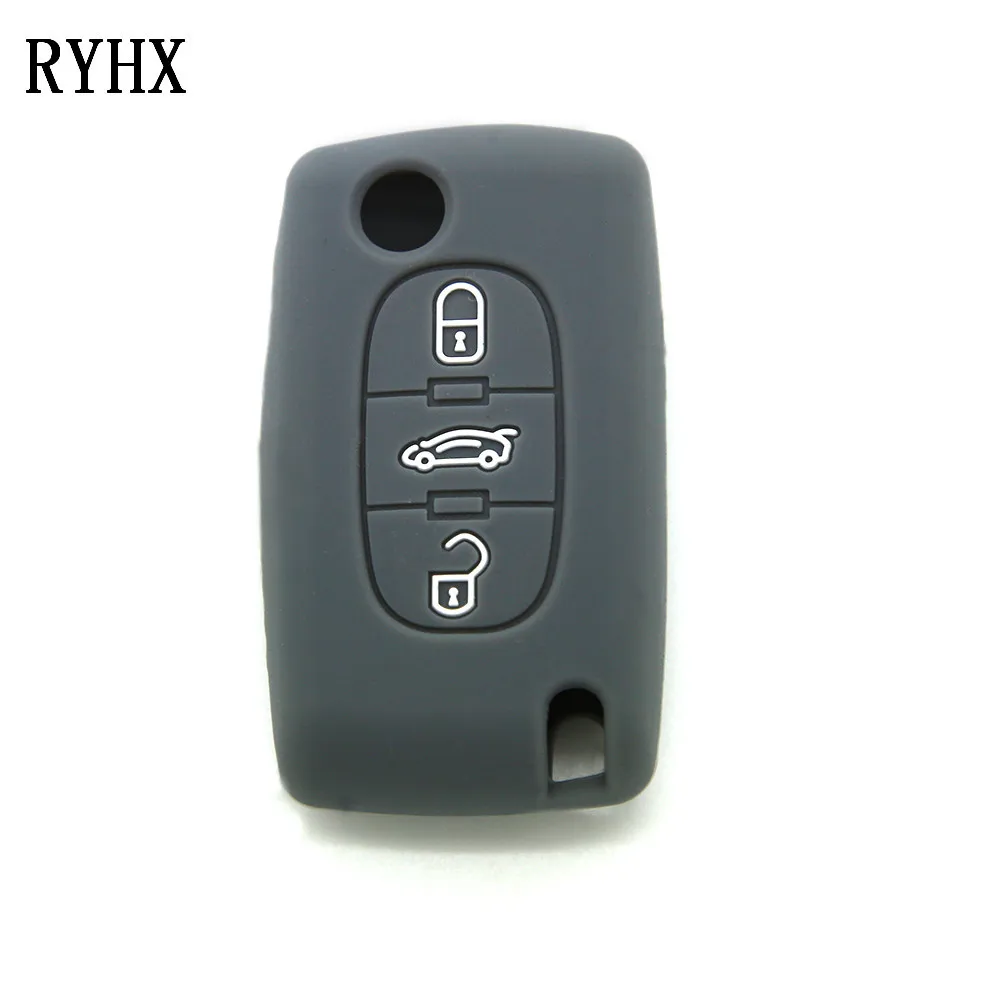 Силиконовый чехол футляр для телефона брелок Citroen C4 aircorss C5 C3 C1 C2 C4L C6 C8 Xsara picasso 3