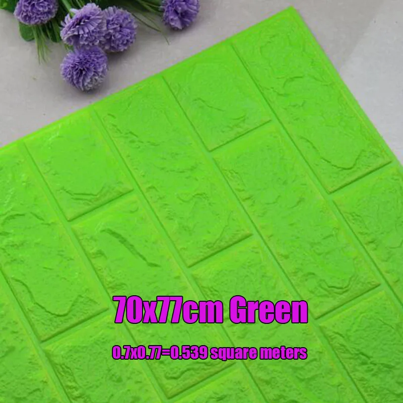 70x77 см DIY 3D зеленые настенные наклейки PE Foam Safty домашний декор Обои настенная
