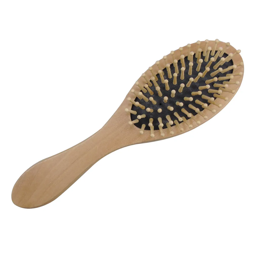 Антистатическая натуральная деревянная Массажная щетка для волос подушка