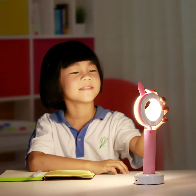 Мини настольная лампа для спальни с ручкой USB Led ночник детская прикроватная