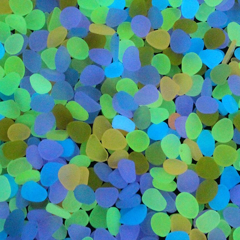 Красочный светится в темноте камни галька аквариум с камнями украшение для