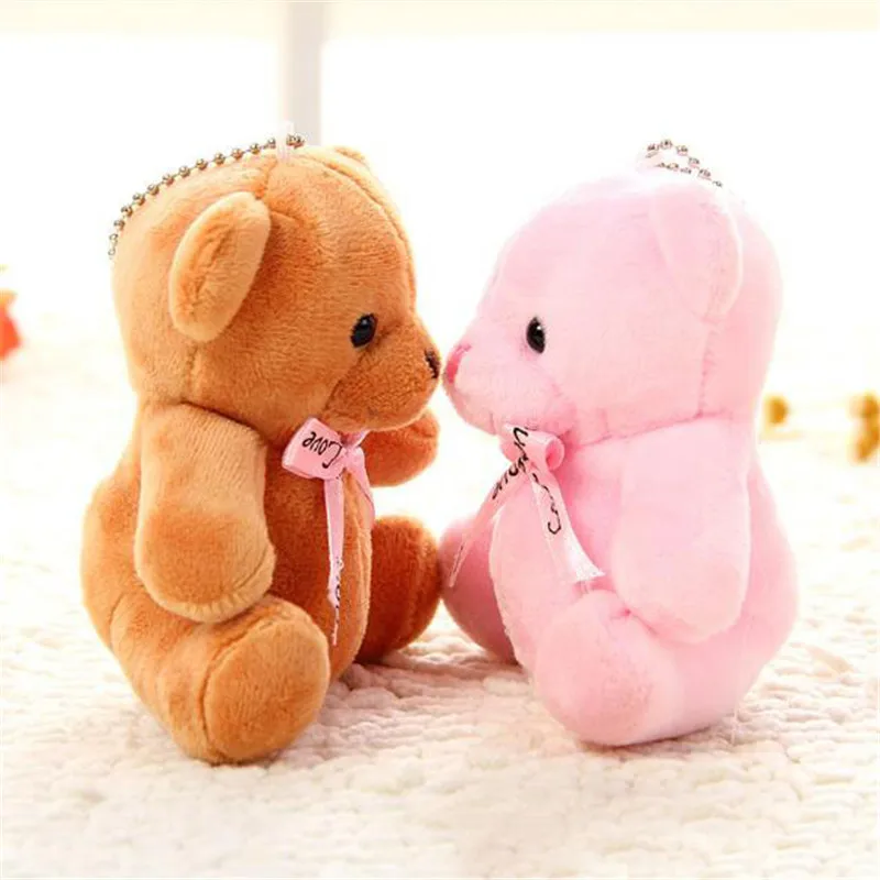 

1PCS Cute Plush LOVE Sitting Bear Toys Small Pendant Mini Cartoon Bow Tie Scarf Bouquet Bears Toy Unisex Valentine Gift New 11CM
