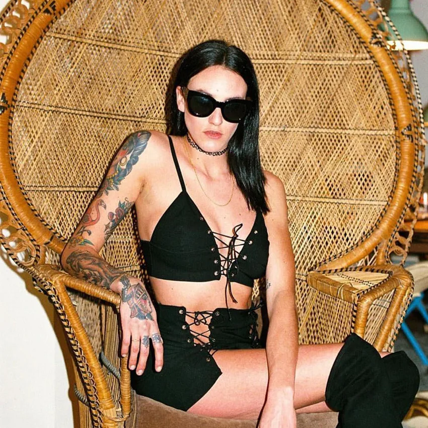 Женский комплект из 2 предметов укороченный топ бюстгальтер без косточек и