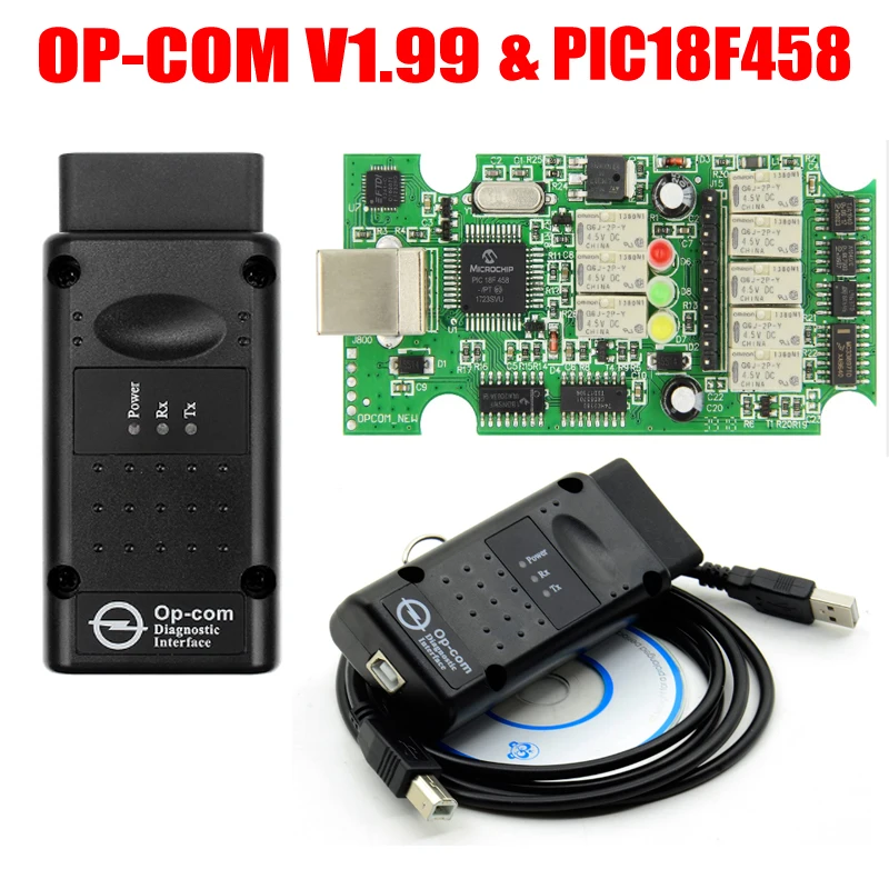 Горячая Распродажа V5 PCB FW V1.59 или V1.99 оп ком v1.99 с PIC18F458 подключению CAN шины OBD2 OP COM OPCOM