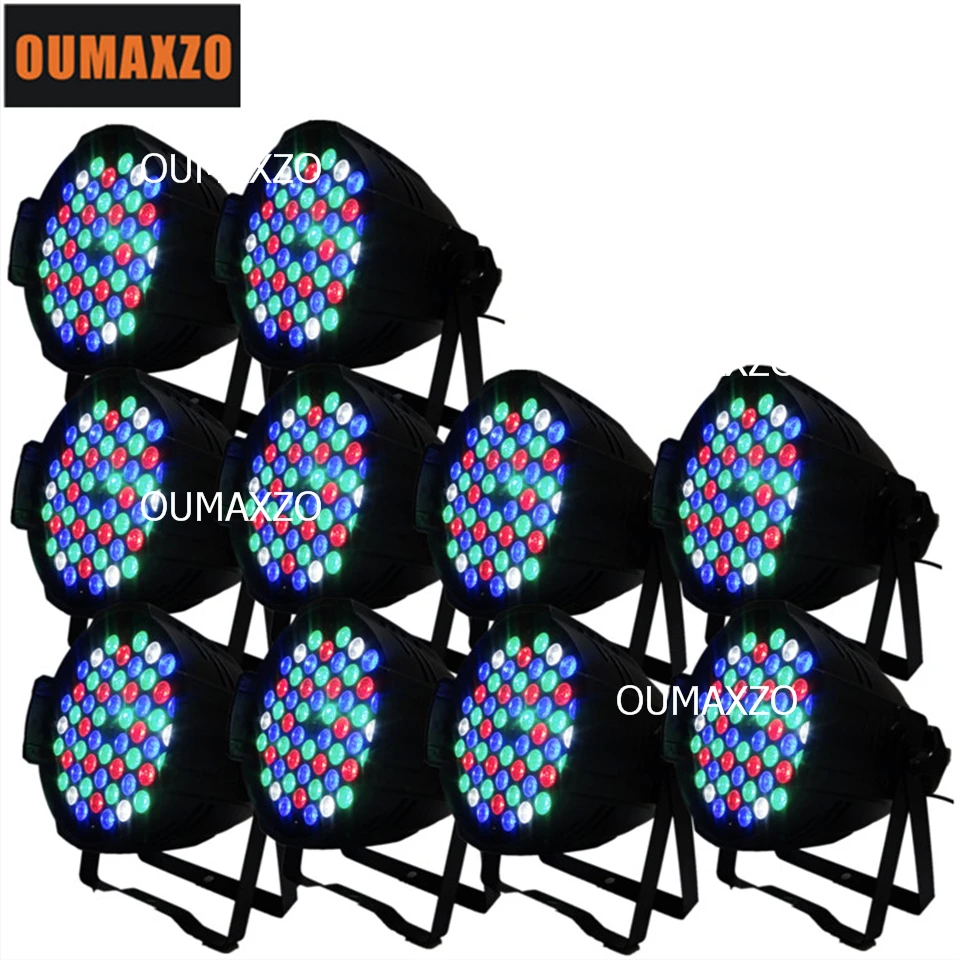 

10pcs/lot LED Par Light 54pcs 3W LED Par Light Cast Aluminum RGBW DMX Control Stage Light 54x3W LED PAR Lights RGBW PAR64 DMX512