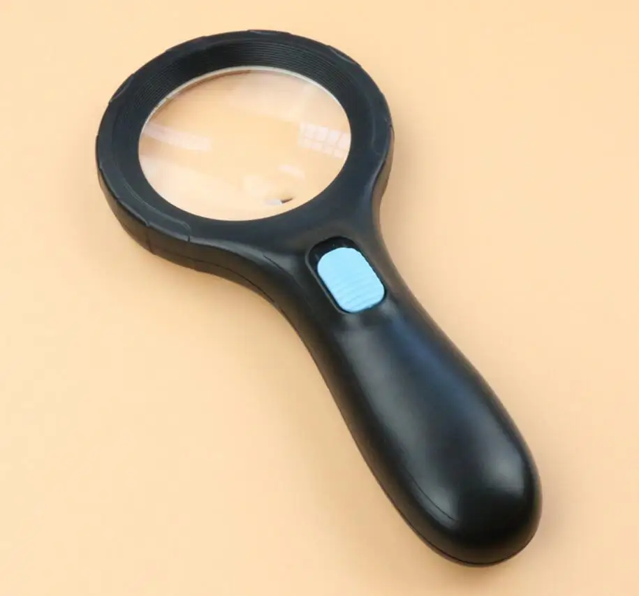 

3X 8X 10 LED Lamps High Brightness Handheld Reading Loupe Insects Viewer Magnifying Glass Children Toy Educational Magnifier