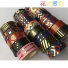 Красивая Золотая фольга Васи бумажная лентацветная точка и волна и треугольник дизайн васи лента15 мм * 10 м