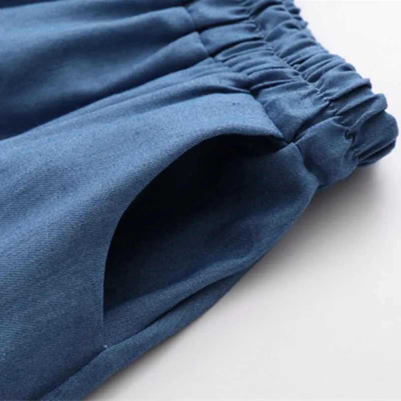 BornToGirl Summer Casual Jeans Knee-Length Wide Leg For Women Thin-Section Denim Pants |