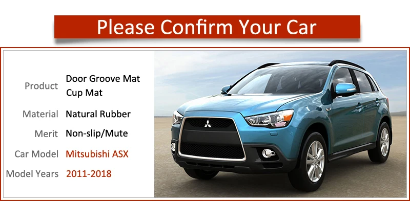 Противоскользящий резиновый подстаканник для Mitsubishi ASX 2011 2012 2013 2014 2015 2016 2017 2018 RVR