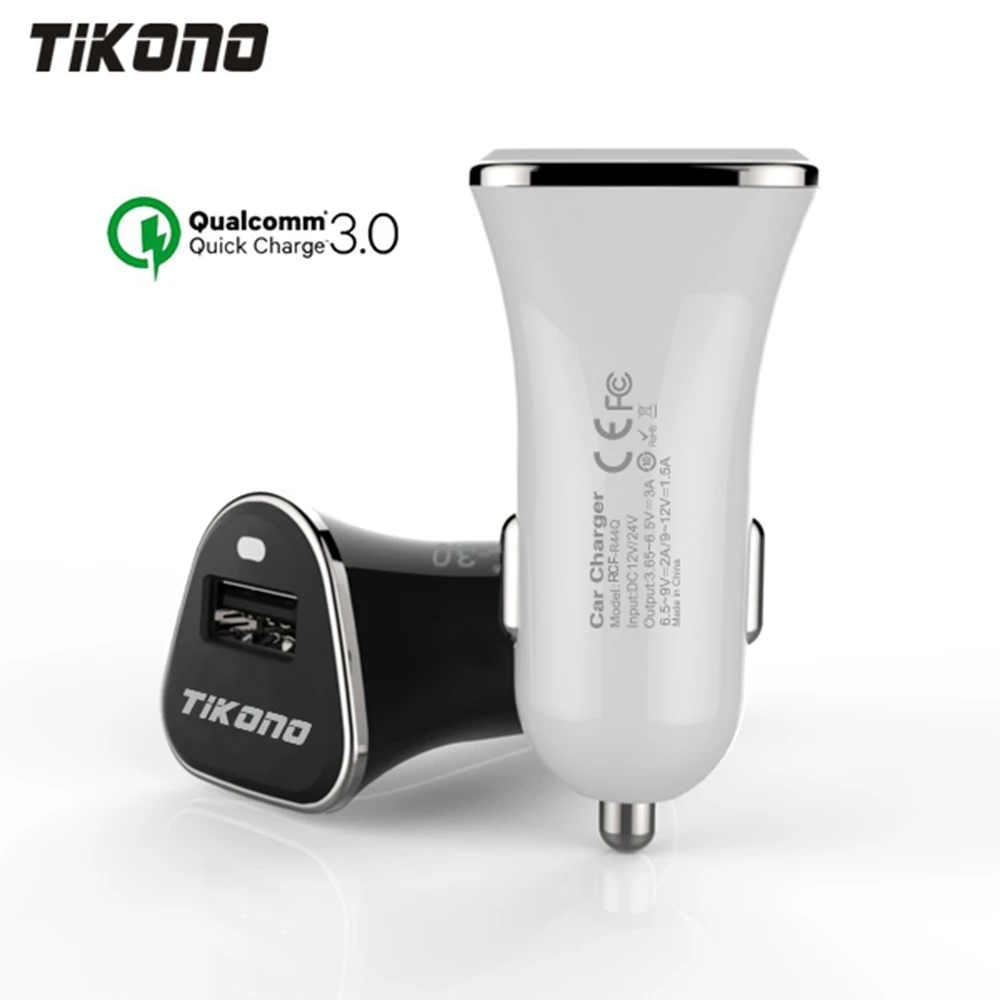 Автомобильное зарядное устройство Tikono Qualcomm Quick Charge 3 0 5V 3A с быстрой USB зарядкой для