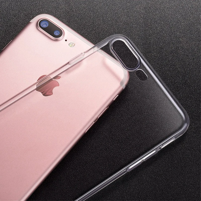 Case For iPhone 7 Plus Cases Transparent TPU Soft Covers Luxury Clear Shockproof |