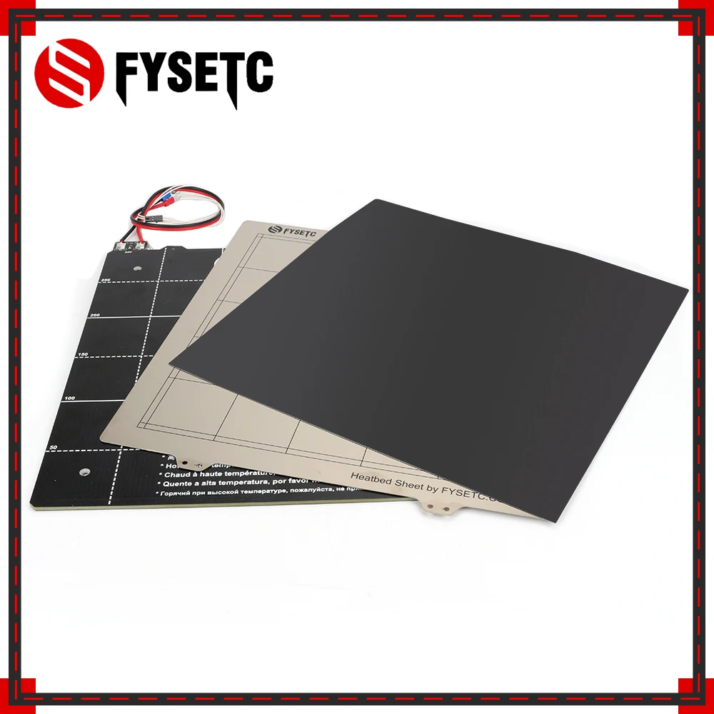 3D Printer Magnetic Heated Bed 24V Wiring Thermistor Kit With Steel Sheet 300*300mm For Creality CR-10 CR10 BLV MGN CUBE