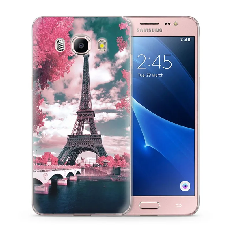 Для Funda Samsung Galaxy J7 2016 чехол J710 J710F чехлы для телефонов Любовь Париж Эйфелева башня