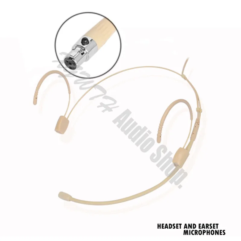 

Professional Double Earhook Ear Hanging Headset Headworn Microphone for Shure Wireless Microphone System ULX SLX PGX UT KCX