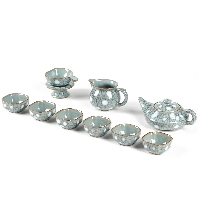 

Long Quan Kungfu tea set tea sets Longquan Celadon Ceramic pottery pot China Teapot Porcelain teakettle Kettle For 6 people