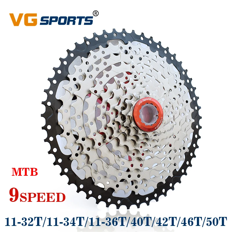 VG sports 9 speed 11-50 T/46 T/42 T MTB кассета велосипедная Звездочка свободного хода cdg 9S горный велосипед свободного хода 11-40 T/36 T Сверхлегкий