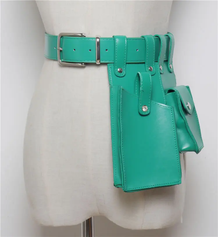 XITAO Women Cummerbunds Korea Fashion Dark Fashion New Concave Shape Street Shoot Multi Function Belt Pockets WBB4334