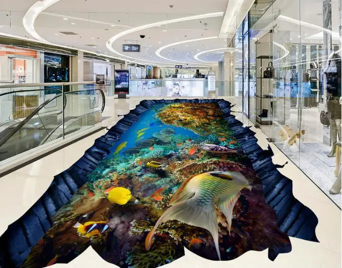 Настенные 3D обои рисунок пола под водой ПВХ самоклеящиеся обои|underwater wallpaper|wallpaper