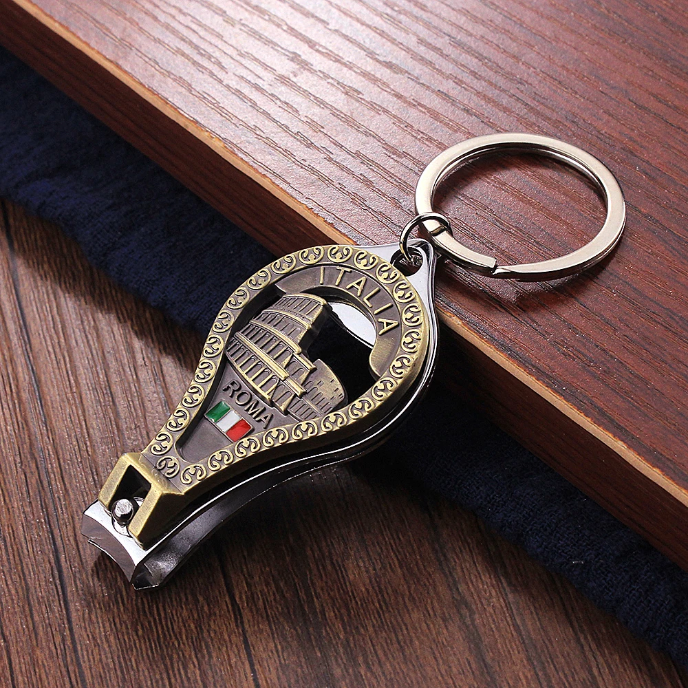 Vicney Italy Roma Keychain Vintage Antique Bronze Colosseum Building Key Chain Gift Souvenirs For Best Friend | Украшения и