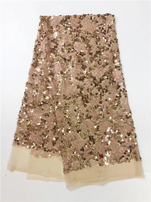 2017 Горячая продажа розовый блесток Кружева Французский кружевной ткани высокого