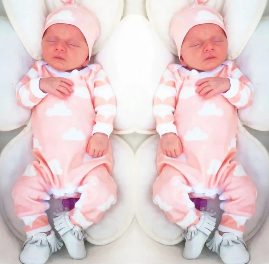 Emmaaby/ г. Осенний комплект одежды для новорожденных мальчиков и девочек, bebe, одежда для девочек Комбинезон, шляпа, комплект одежды, хлопковые комбинезоны с принтом облака