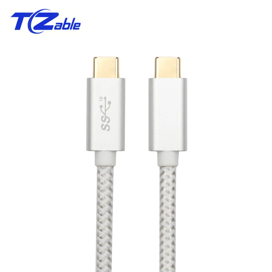 Кабель usb type C к usb type C для samsung Galaxy S9 Plus Кабель быстрой зарядки для устройств type-C белый 1 метр позолоченный