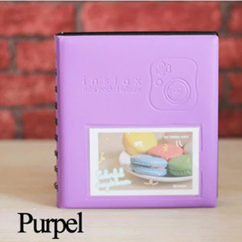 64/68/96 карманы книга альбом для ЖК-дисплея с подсветкой Fujifilm Instax камеры моментальной печати Mini 9 камеры одноступенного процесса 8 7s 70 25 50s 90 мини Плёнки 3 дюймов фотобумага - Цвет: 68 Pockets  Purel