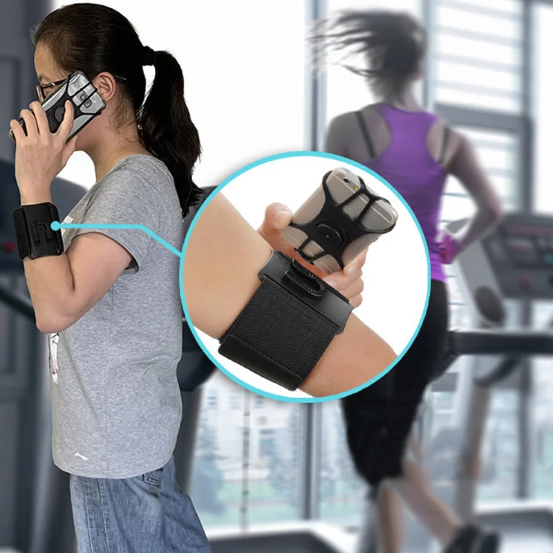 

360 Rotatable Sports Running Armband Mobile Phone Holder Forearm Wristband Bag EM88