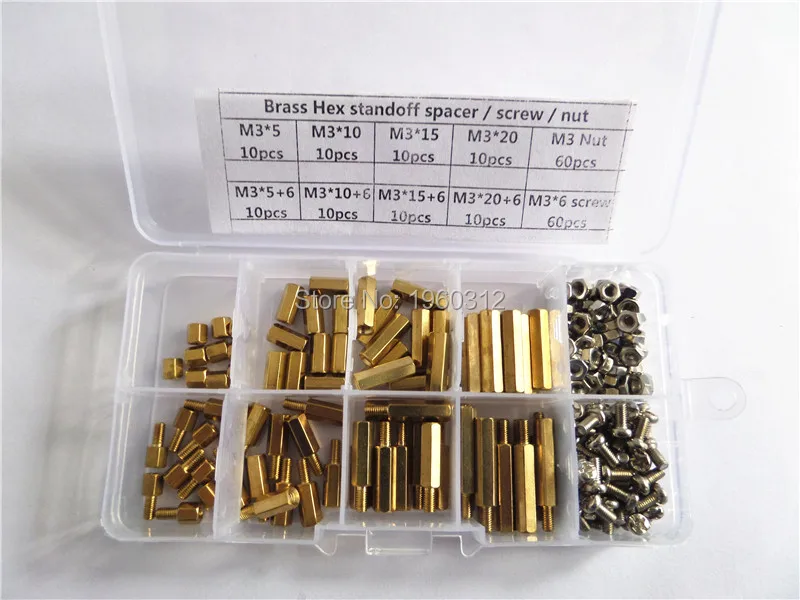 200 шт. M3 печатная плата с шестигранной наружной резьбой латунные разделительные