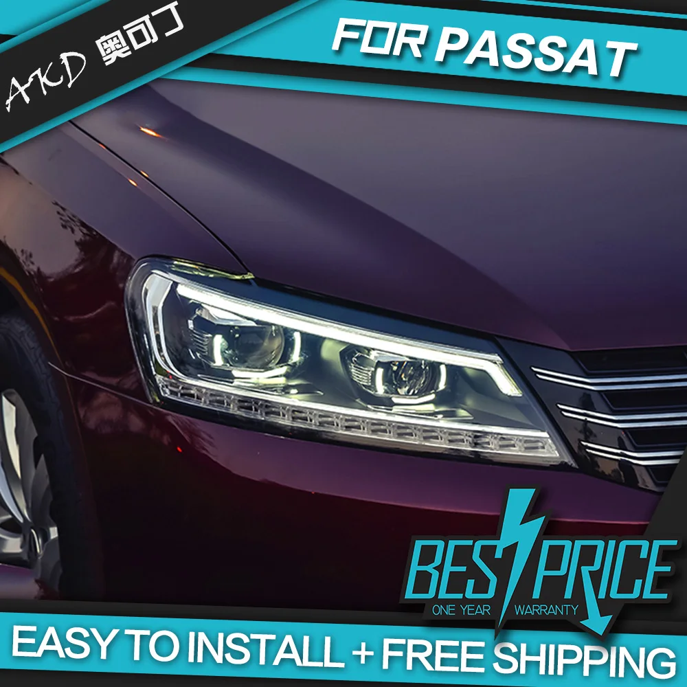 Автомобильный Стайлинг для Passat B7 US фары 2012-2015 светодиодные DRL динамический сигнал