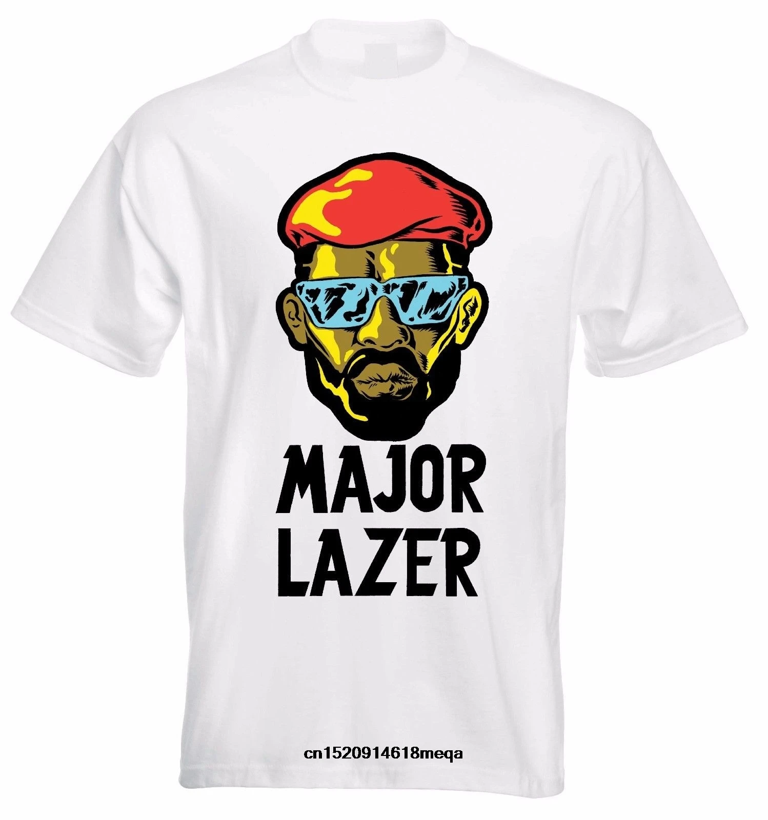 Gildan t shirt Major Lazer T Shirt Mens Round Neck Short Sleeves Casual T-Shirt | Мужская одежда